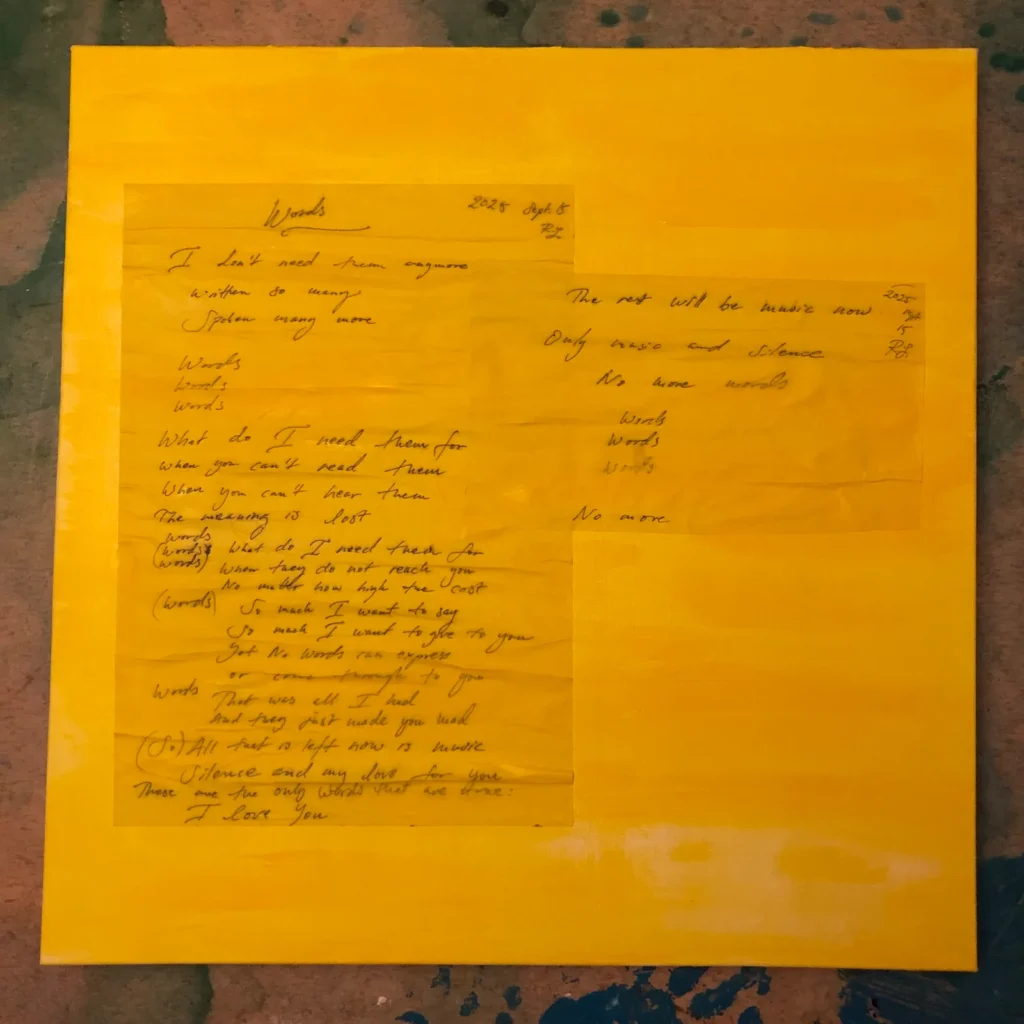 New lyrics on canvas